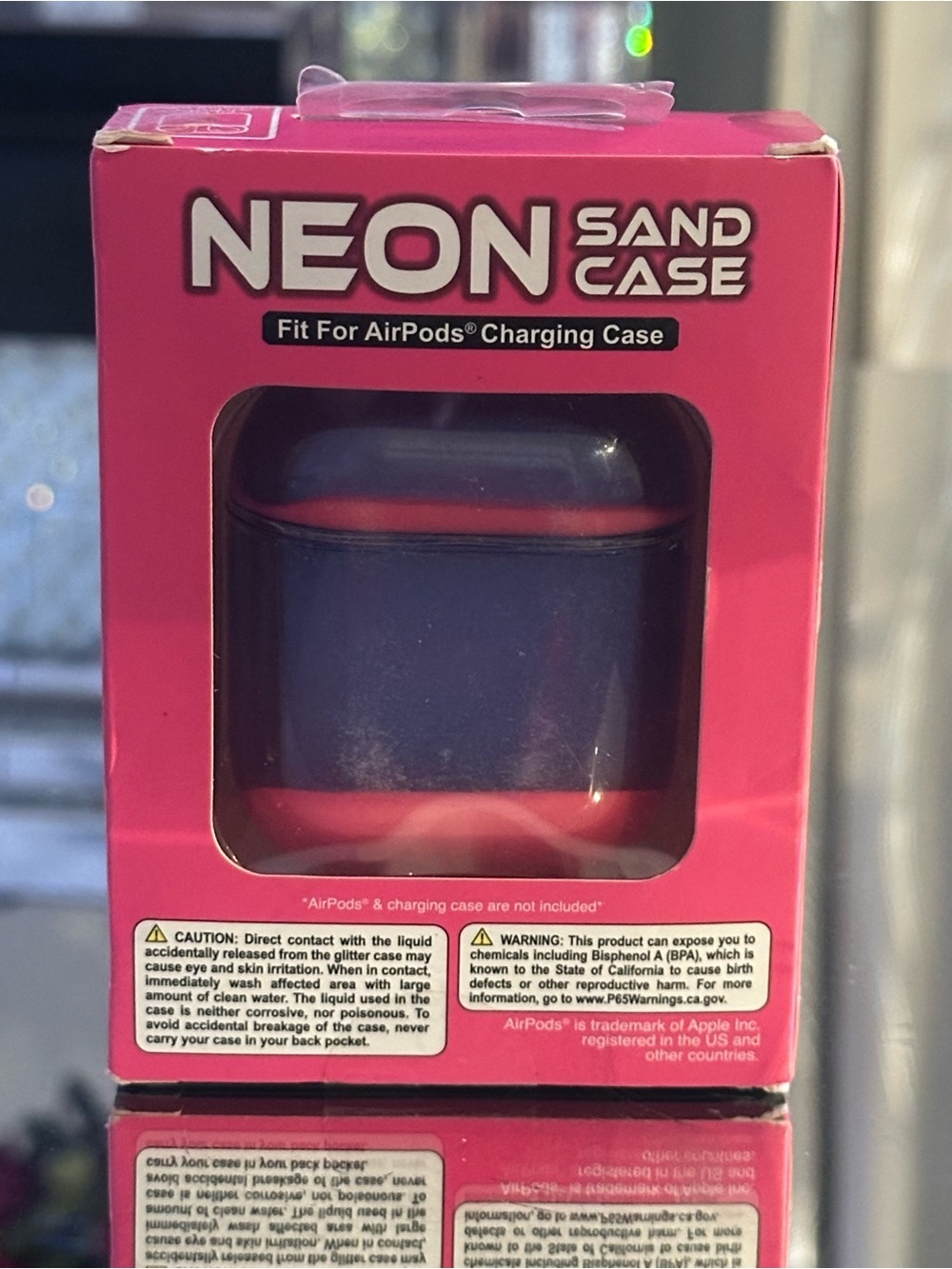 NEON Sand Case Protective Case for AirPods - Charging Case Purple & Pink Swirl